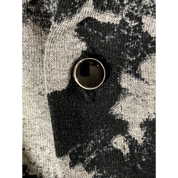 New Directions Large Gray/Black Tunic Shirt/Dress High/Low Hem 3/4 Ruched Sleeve - Picture 6 of 8